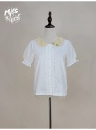 Miss Point Lemon Chicken Print Collar Blouse(Reservation/2 Colours/Full Payment Without Shipping)